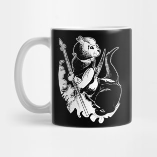 Digital drawing of an otter warrior 19/11/23 - medieval fantasy inspired art and designs Mug